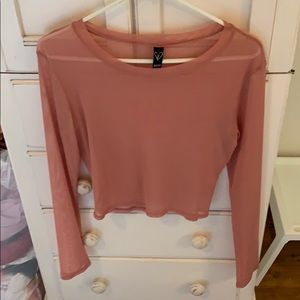 Long sleeve sheer tee